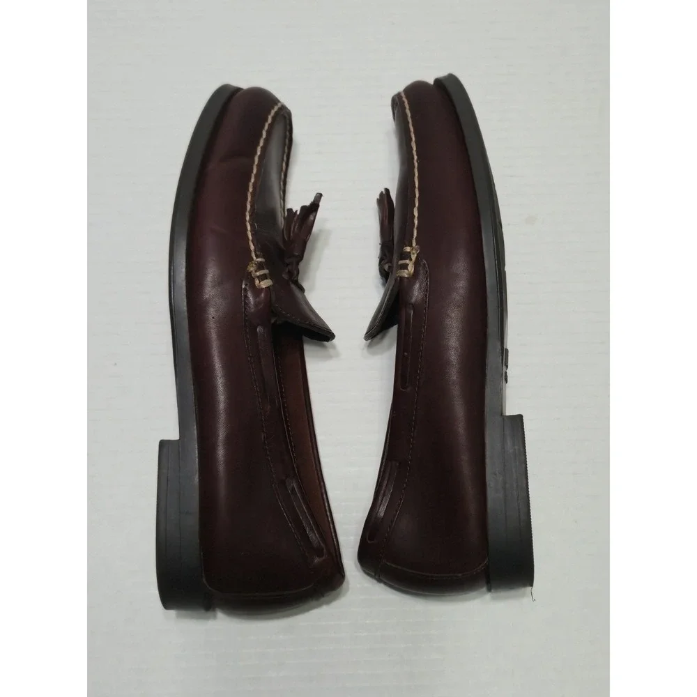 Eastland Mens 10 M Tassel Loafers Brown Leather Slip On Dress Shoes